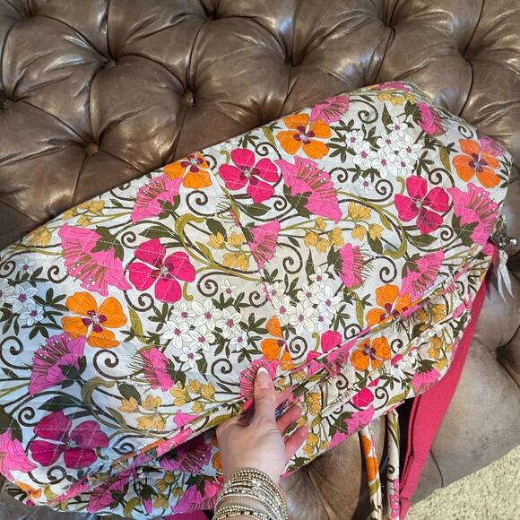 vera bradley tote bag pink with strap - Picture 4 of 9